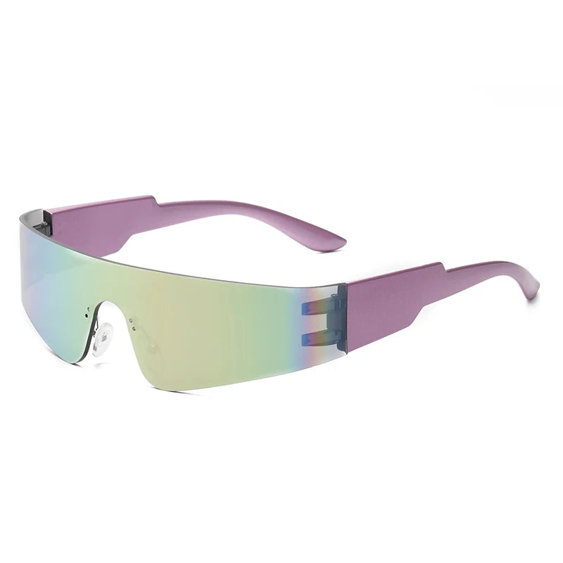 Y2K Wrap-Around One-Piece Sunglasses 🌀 – Futuristic Cycling Goggles for Women & Men