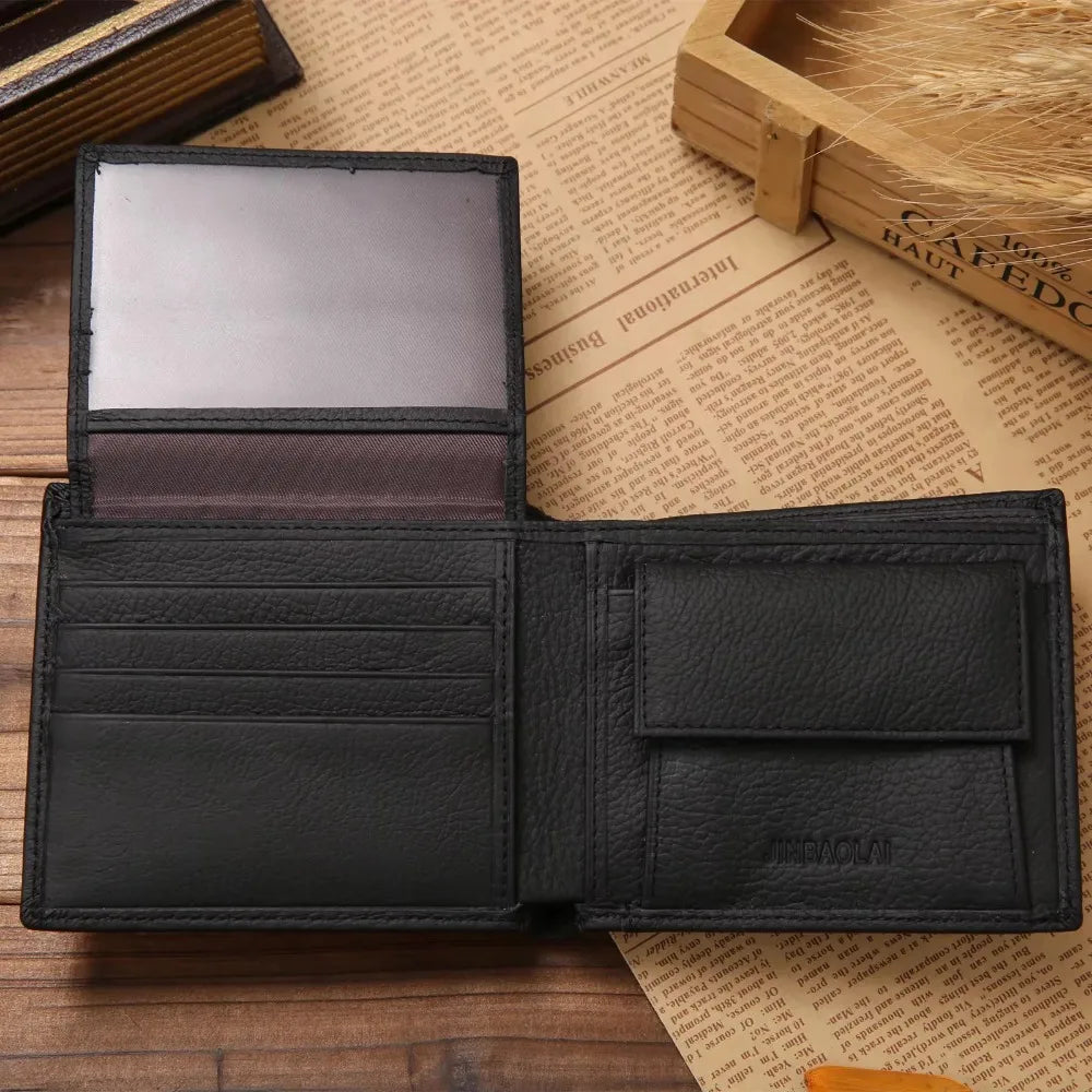 Genuine Leather Men’s Wallet – Premium Cowhide Elegance