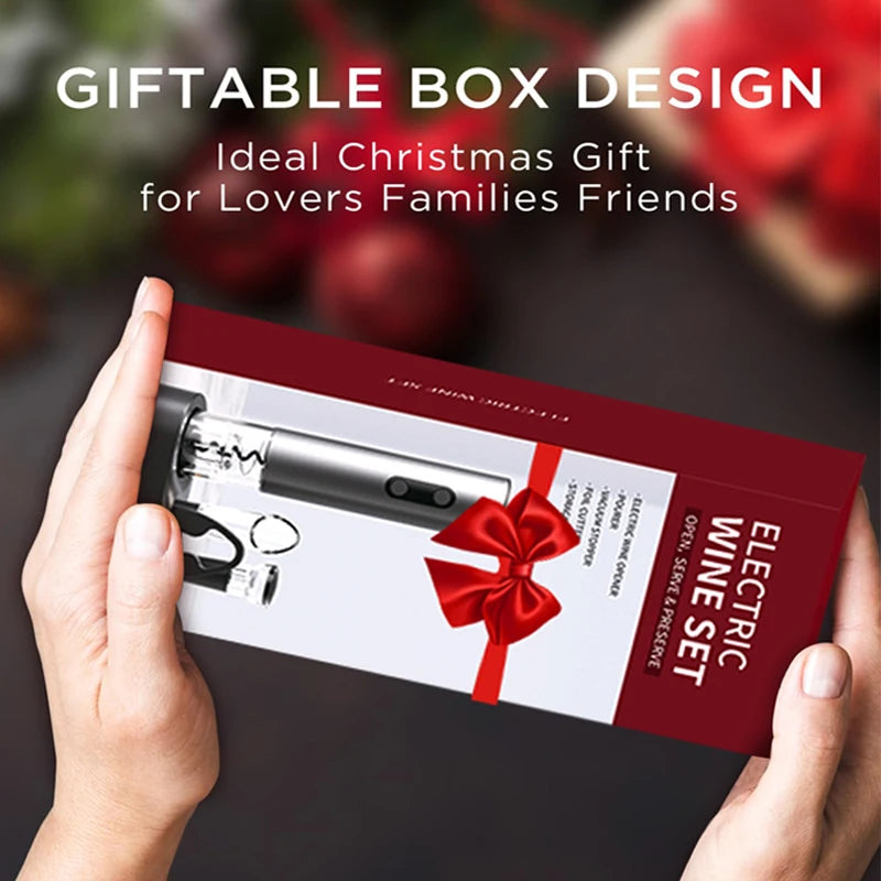 Electric Wine Opener Gift Set – Effortless & Stylish Wine Opening