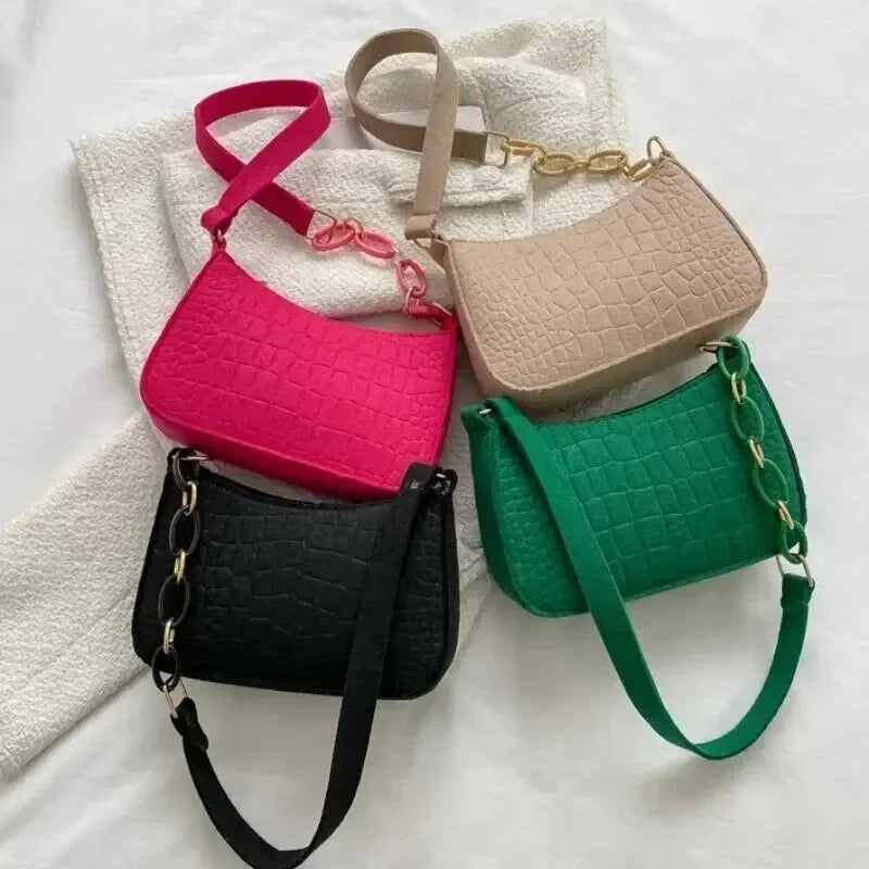 2024 Retro Small Square Shoulder Bag – Elegant Autumn Underarm & Handheld Purse