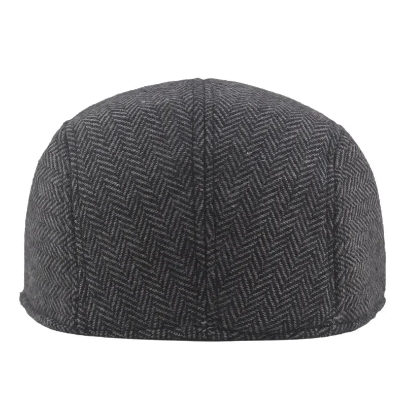 Men’s Fashion Beret – Classic Wool Flat Cap for Autumn & Winter