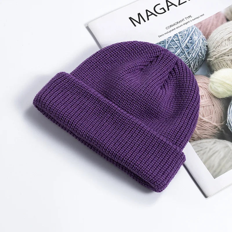 Knitted Wool Beanie – Stylish & Warm Winter Hat for Men & Women