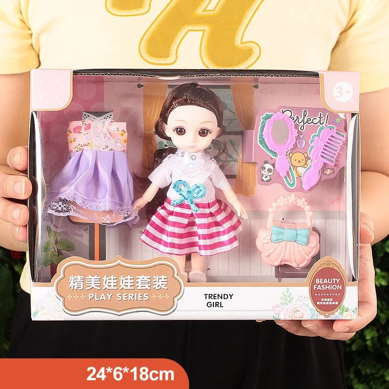 BJD Doll with Accessories – Movable Joints &amp; Full Set for Girls!