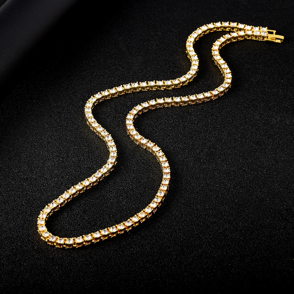 Iced Out 4MM Tennis Chain Bracelet & Necklace – Hip-Hop Luxury Jewelry