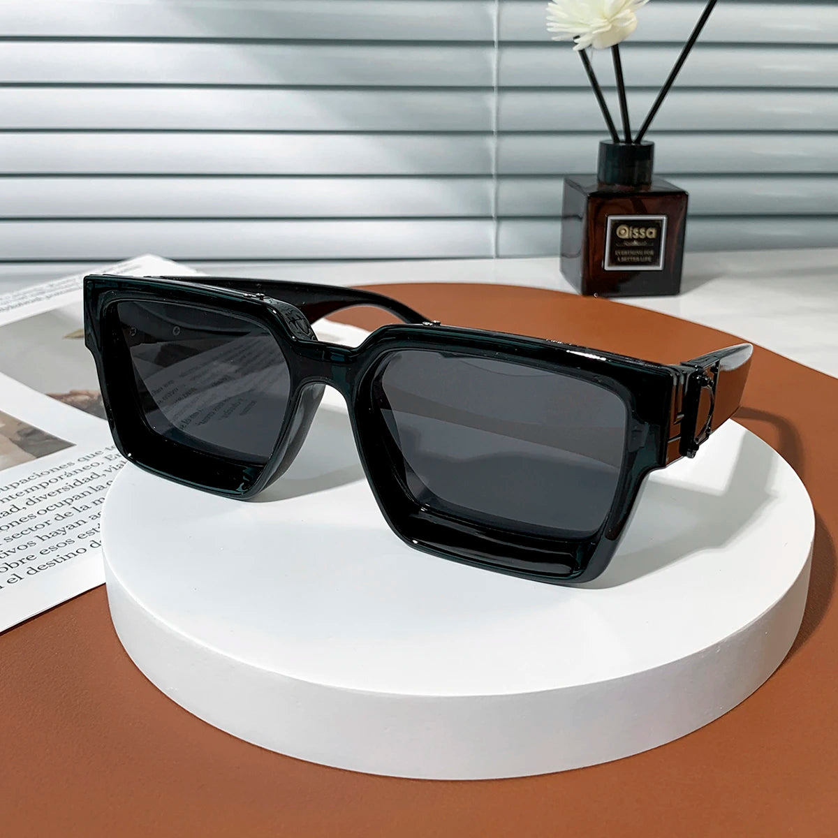 Ruiao Retro Black Millionaire Shades – Luxury 2024 Designer Sunglasses