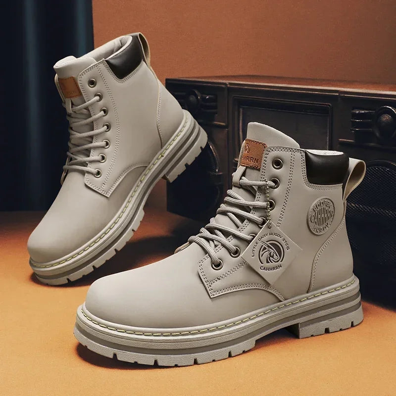 Men’s Retro High-Top Boots – Stylish & Durable Winter Footwear