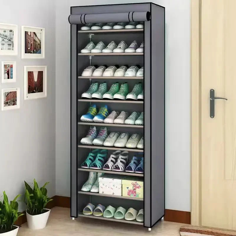 Dustproof Multilayer Shoe Rack – Space-Saving & Stylish Organizer