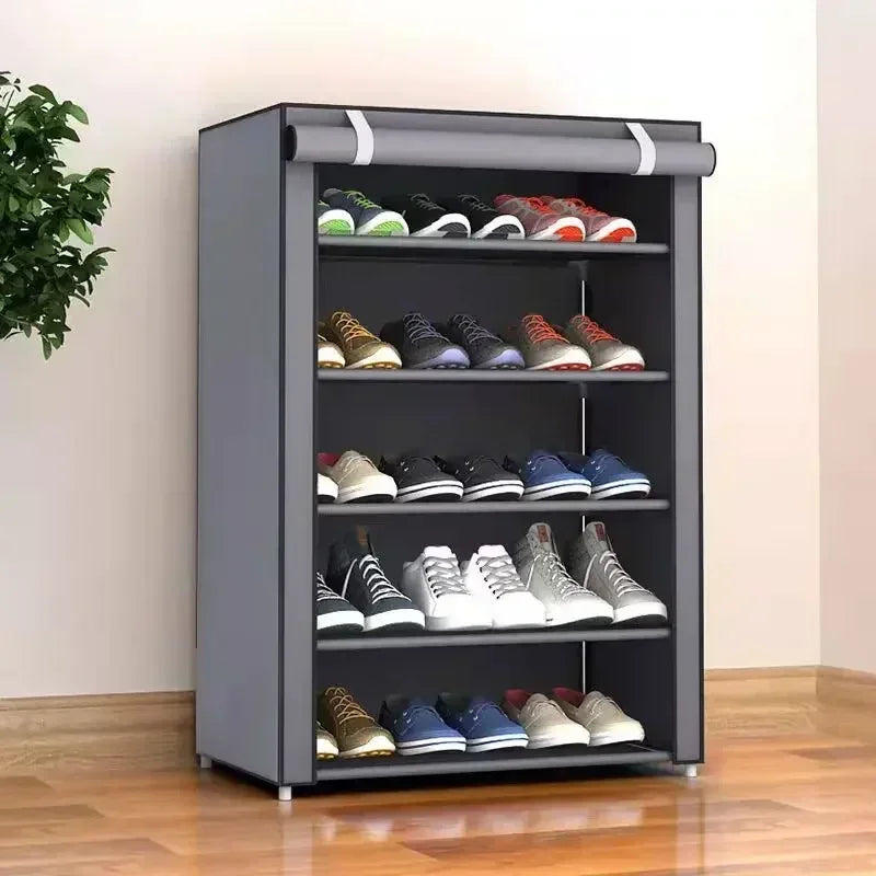 Dustproof Multilayer Shoe Rack – Space-Saving & Stylish Organizer