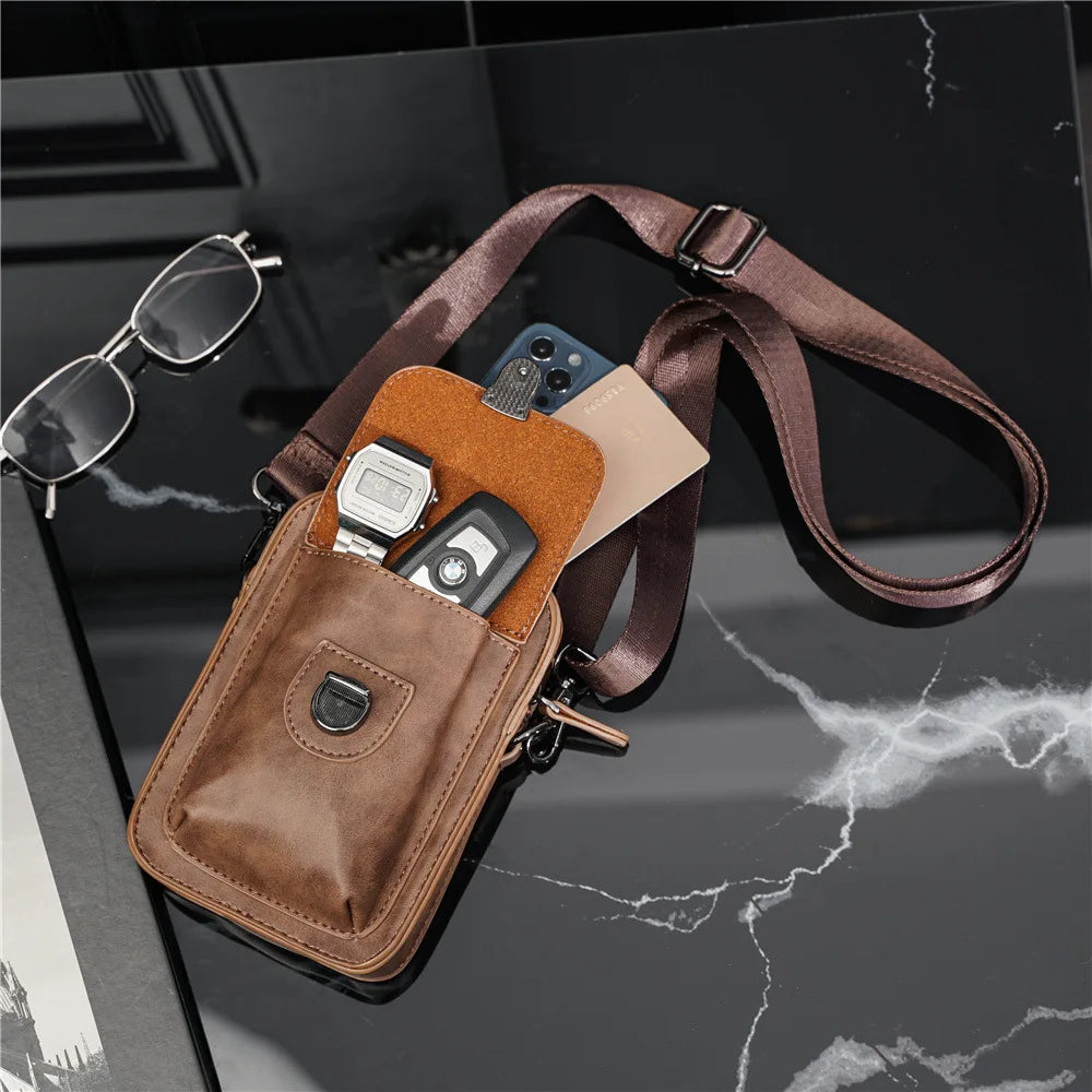 Vintage Mini Men’s Crossbody Bag – Stylish & Practical for Everyday Use