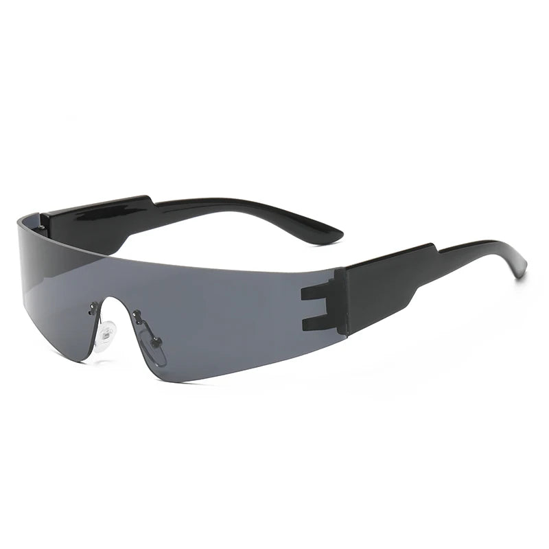 Y2K Wrap-Around One-Piece Sunglasses 🌀 – Futuristic Cycling Goggles for Women & Men