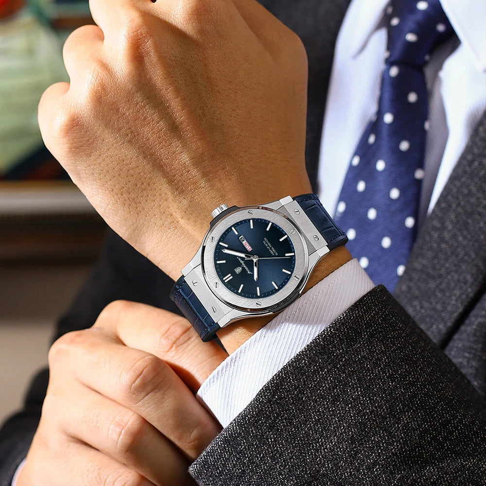 POEDAGAR Men's Fashion Quartz Watch – Stylish & Waterproof