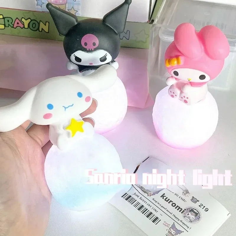 Miniso Hello Kitty Night Light - Luminous Bedside Lamp for Kids - Cute Anime Characters Kuromi and Cinnamoroll