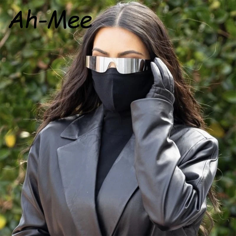 Y2K Wrap-Around One-Piece Sunglasses 🌀 – Futuristic Cycling Goggles for Women & Men