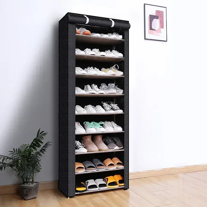 Dustproof Multilayer Shoe Rack – Space-Saving & Stylish Organizer