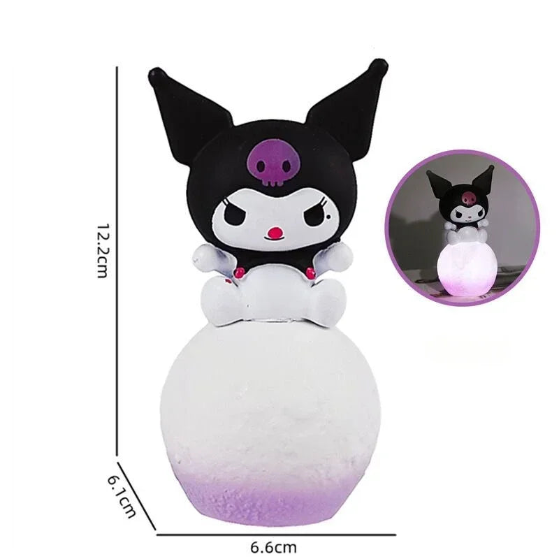 Miniso Hello Kitty Night Light - Luminous Bedside Lamp for Kids - Cute Anime Characters Kuromi and Cinnamoroll