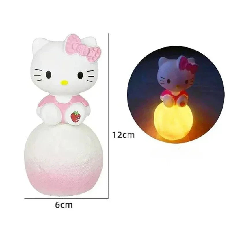 Miniso Hello Kitty Night Light - Luminous Bedside Lamp for Kids - Cute Anime Characters Kuromi and Cinnamoroll