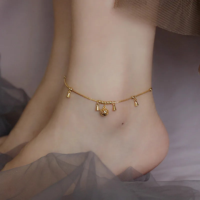 925 Sterling Silver Anklet for Women 💎 – Elegant Geometric Chain with Clear CZ Crystals