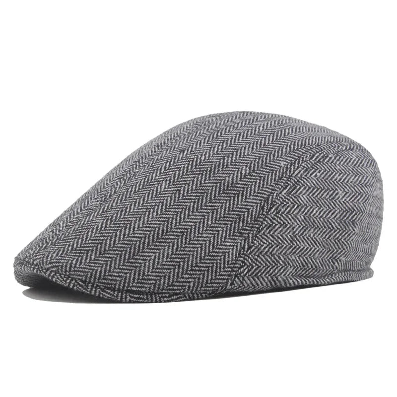 Men’s Fashion Beret – Classic Wool Flat Cap for Autumn & Winter