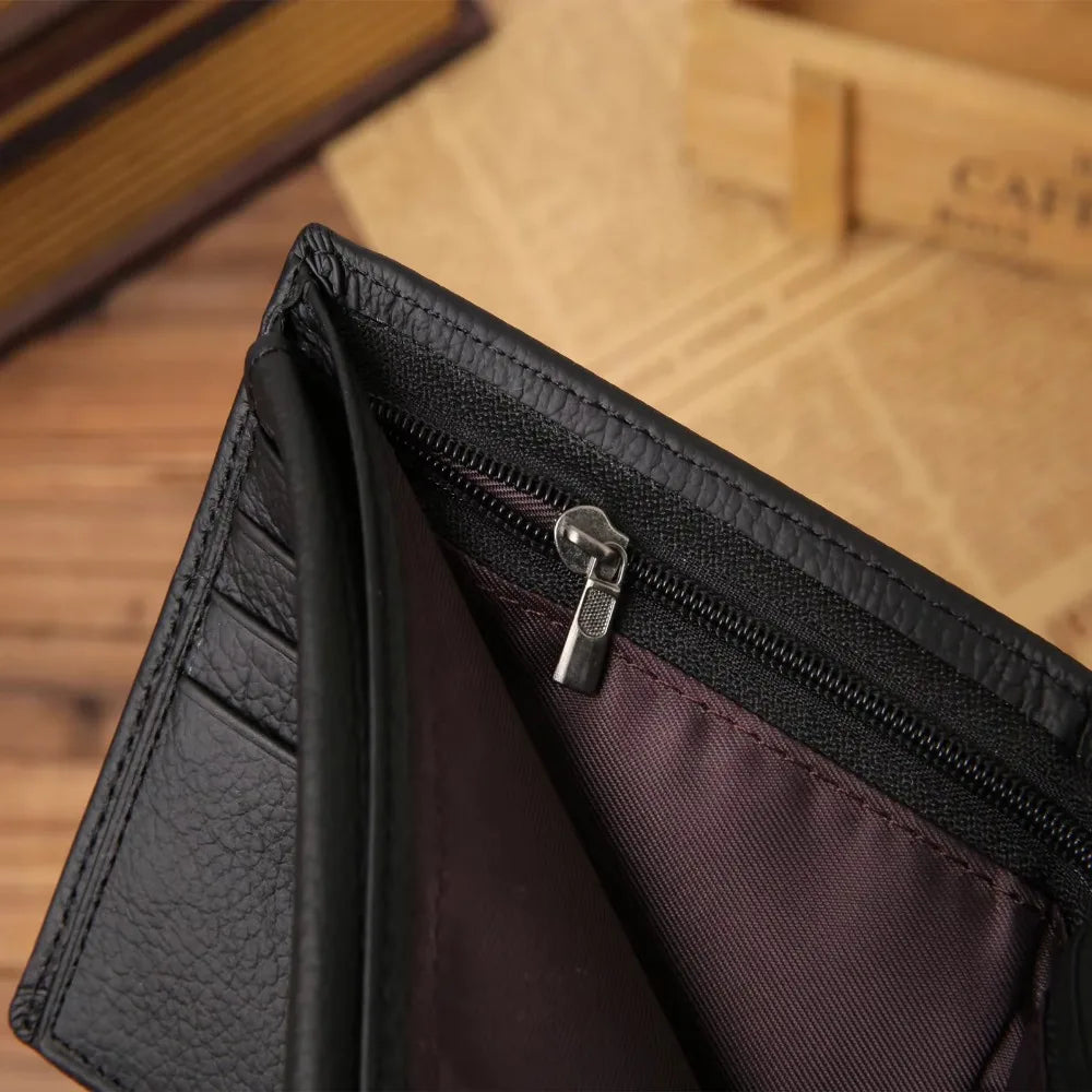 Genuine Leather Men’s Wallet – Premium Cowhide Elegance