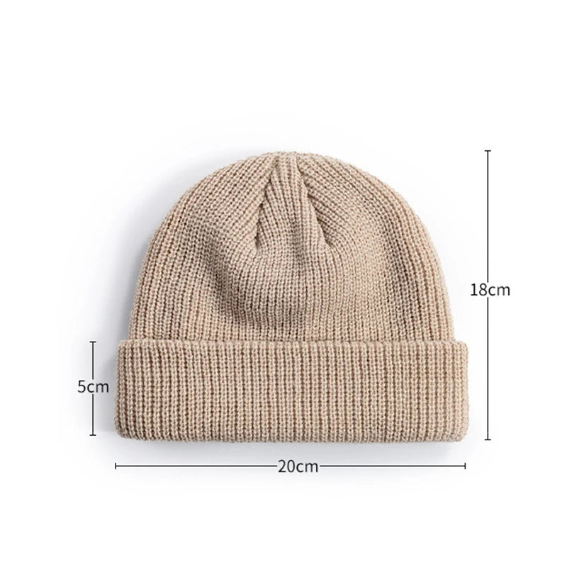 Knitted Wool Beanie – Stylish & Warm Winter Hat for Men & Women