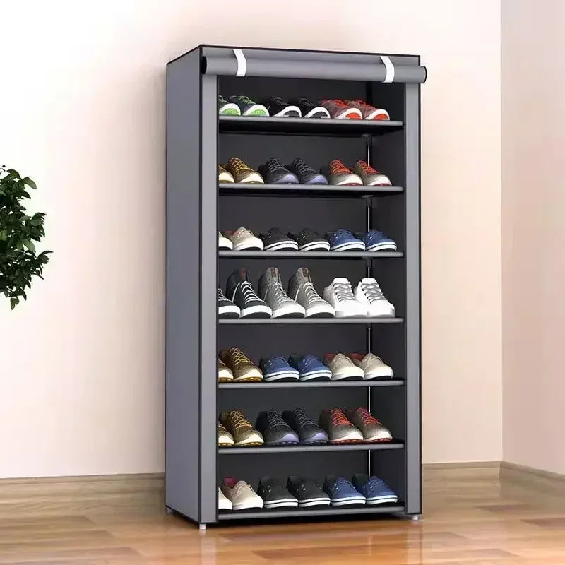 Dustproof Multilayer Shoe Rack – Space-Saving & Stylish Organizer