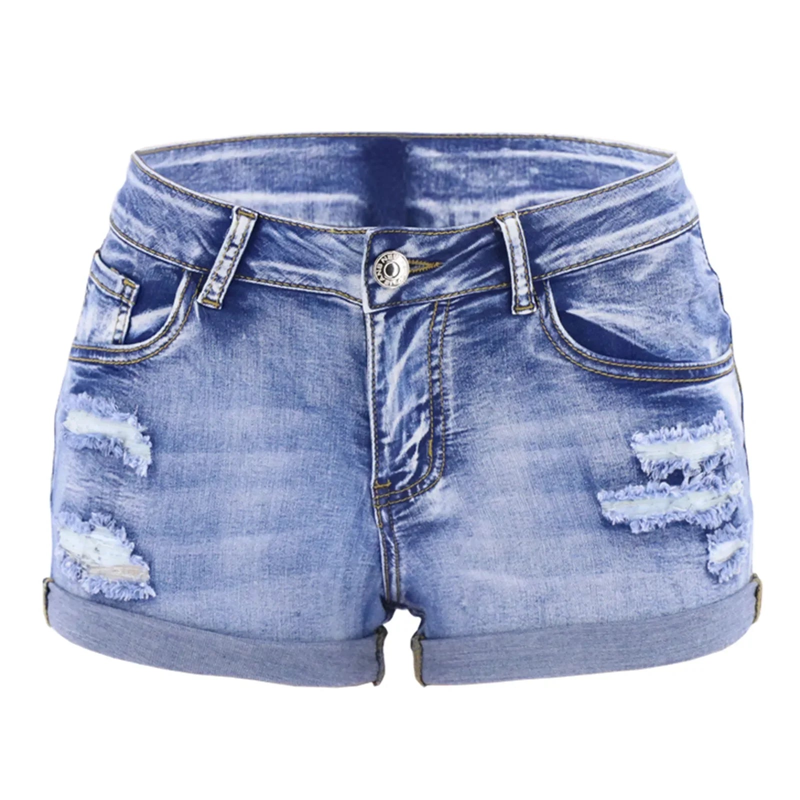 Women's Split Denim Shorts – Sexy & Casual Summer Beachwear
