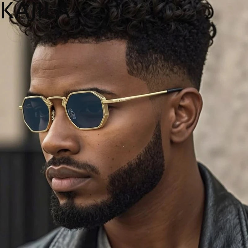 Small Frame Hexagon Steampunk Sunglasses – 2025 Luxury Vintage Eyewear