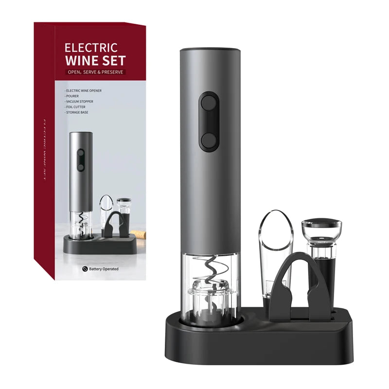 Electric Wine Opener Gift Set – Effortless & Stylish Wine Opening