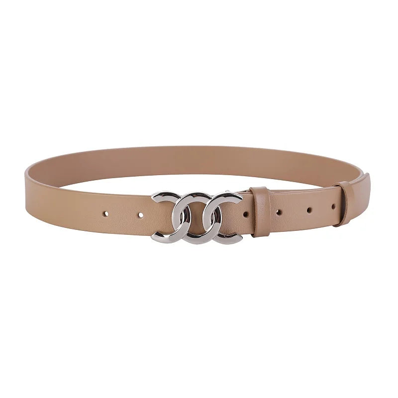 Women’s Retro Western Leather Belt – Genuine Cowhide Decorative Girdle for Jeans & Dresses