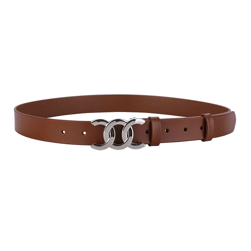 Women’s Retro Western Leather Belt – Genuine Cowhide Decorative Girdle for Jeans & Dresses