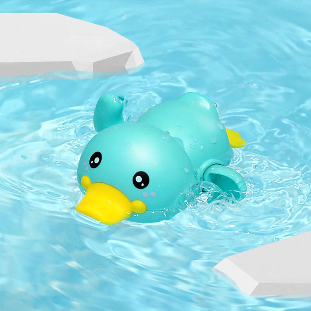 New Summer Bathroom - Baby Bath Shower Toy with Swimming Clock and Cute Floating Duck for Kids