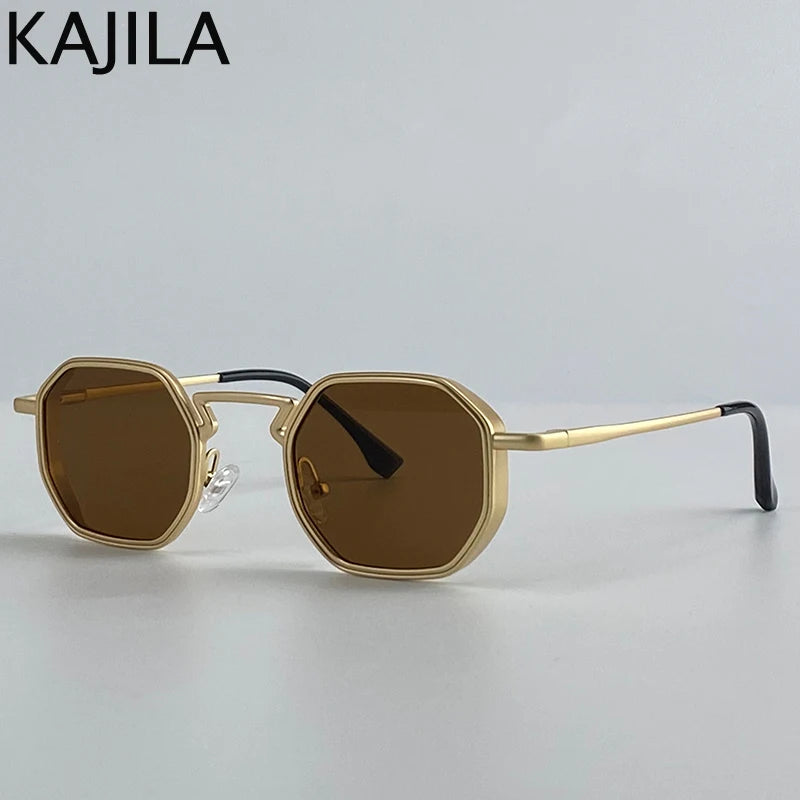 Small Frame Hexagon Steampunk Sunglasses – 2025 Luxury Vintage Eyewear