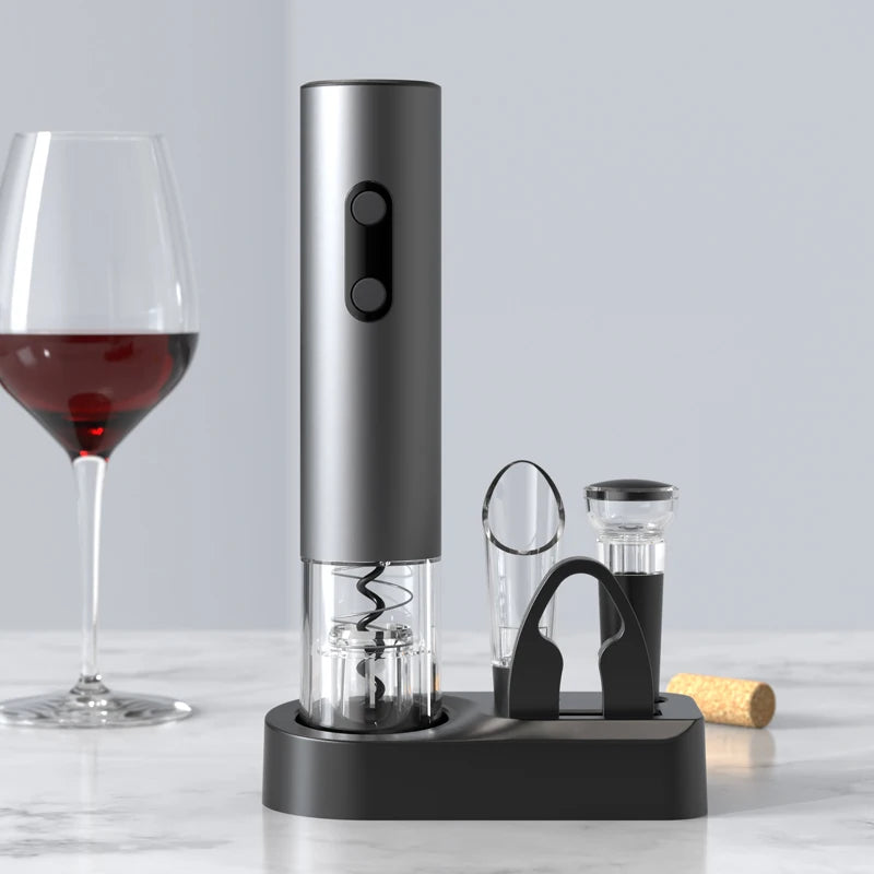 Electric Wine Opener Gift Set – Effortless & Stylish Wine Opening