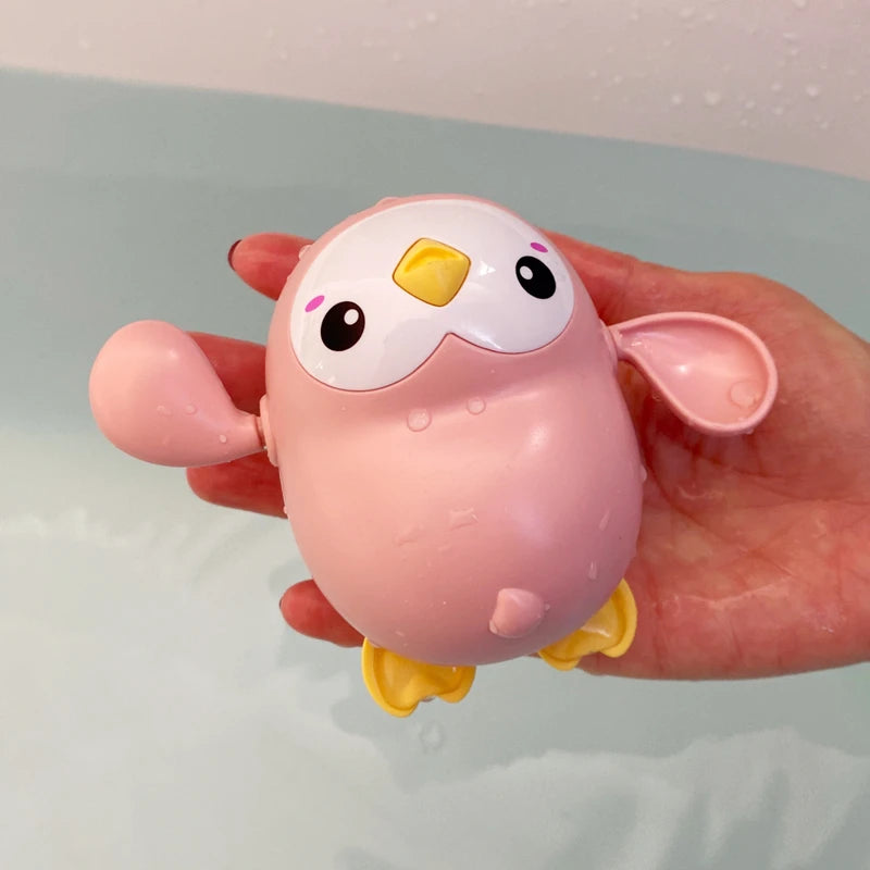 New Summer Bathroom - Baby Bath Shower Toy with Swimming Clock and Cute Floating Duck for Kids