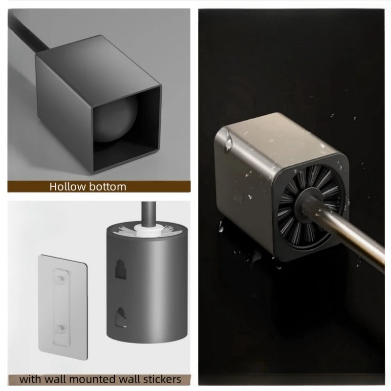 Luxury Wall-Mounted Metal Toilet Brush – Elegant & Efficient Cleaning Tool