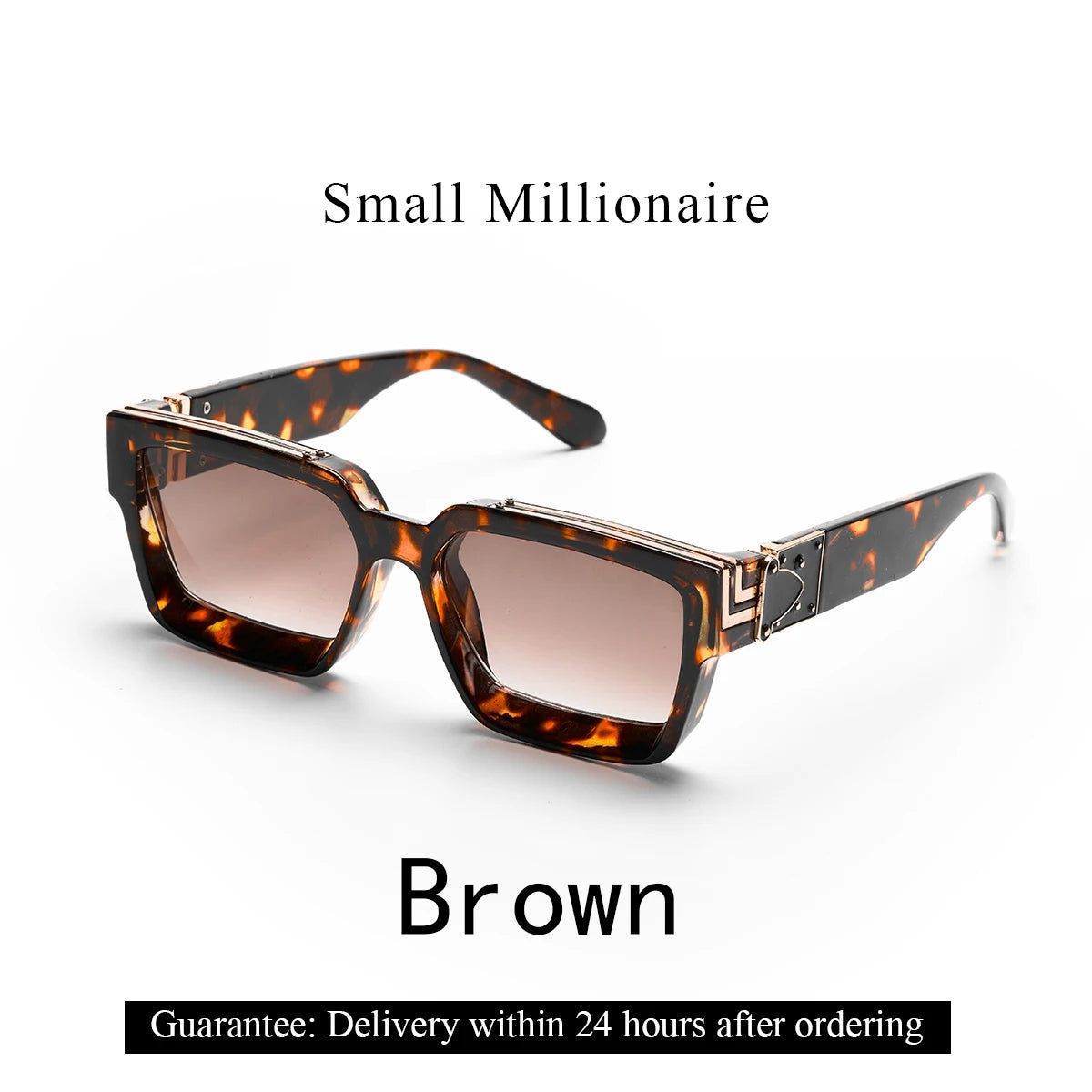 Ruiao Retro Black Millionaire Shades – Luxury 2024 Designer Sunglasses