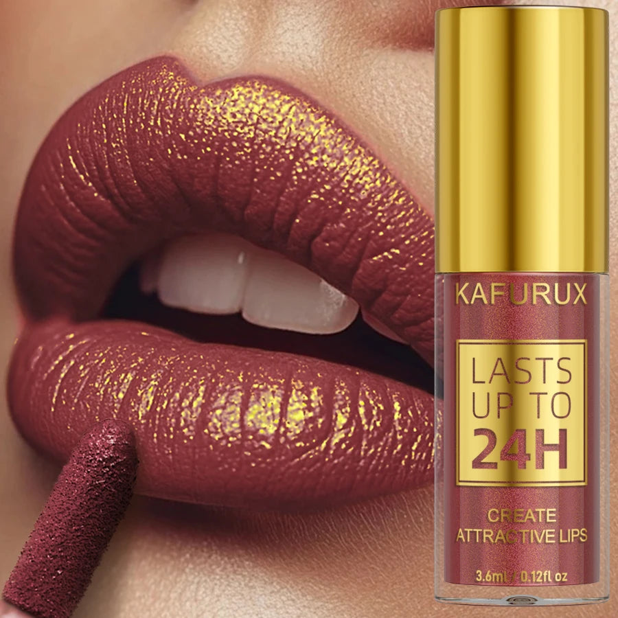 14 Colors Glitter Metallic Lip Gloss – Long-Lasting Waterproof Liquid Lipstick & Lip Tint